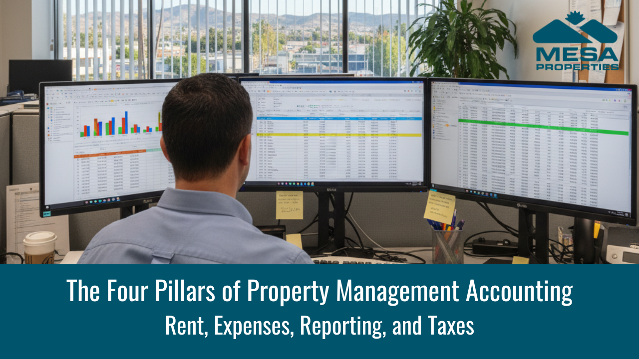 The Four Pillars of Property Management Accounting: Rent, Expenses, Reporting, and Taxes